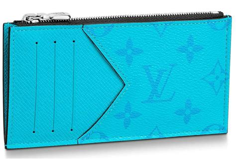 louis vuitton card holder blue.